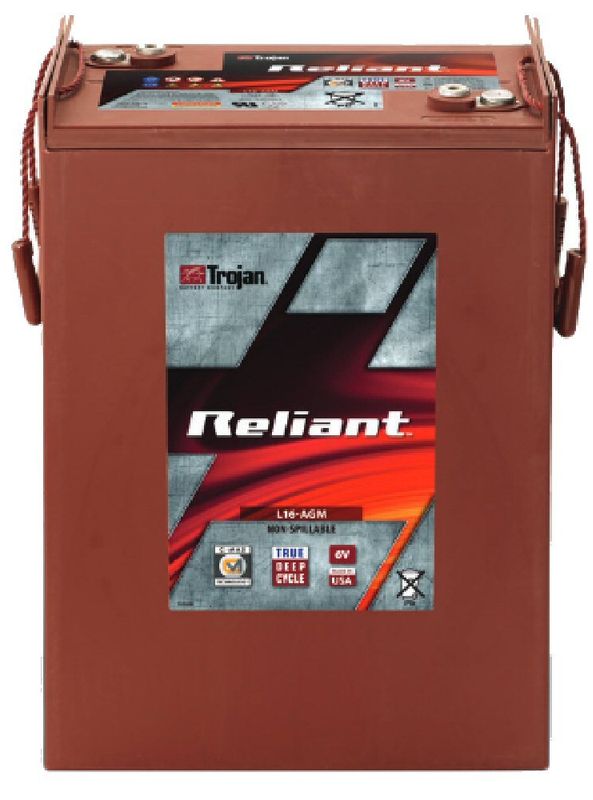 TROJAN AGM Deep Cycle Traksjonsbatteri 6V 370AH (296x176x417mm) 
