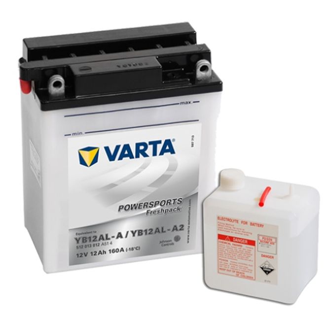 Hovedbilde VARTA YB12AL-A MC Batteri 12V 12AH 160CCA (136x82x161mm) +høyre 