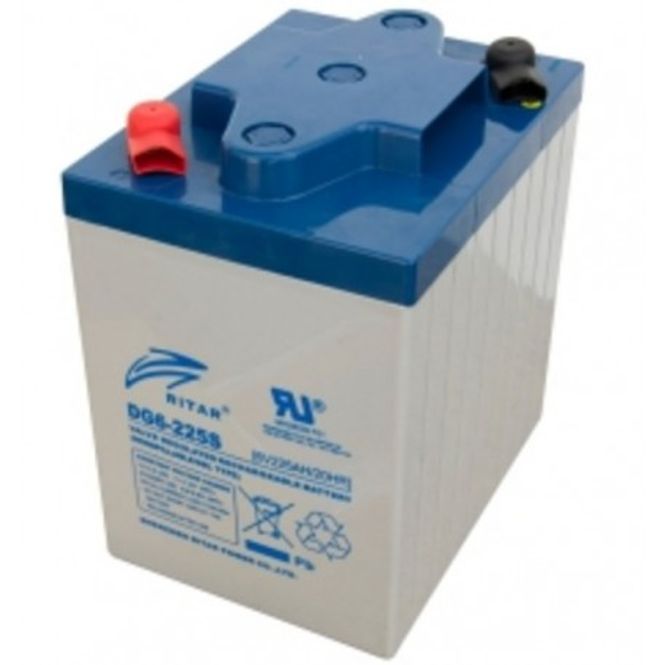 Hovedbilde RITAR GEL Deep Cycle Batteri 6V 225AH (243x188x275mm) +diagonalt