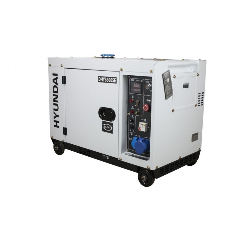 HYUNDAI DHY8600SE Strømaggregat 6300W - Elektrisk start - Diesel