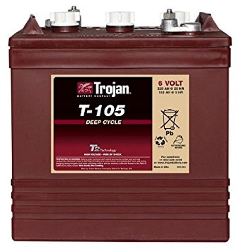 TROJAN Deep Cycle Traksjonsbatteri 6V 225AH (262x181x283mm) +dia