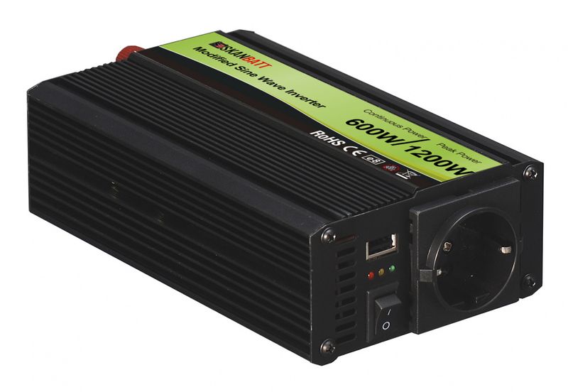 SKANBATT Inverter Modifisert Sinus 12V 600W