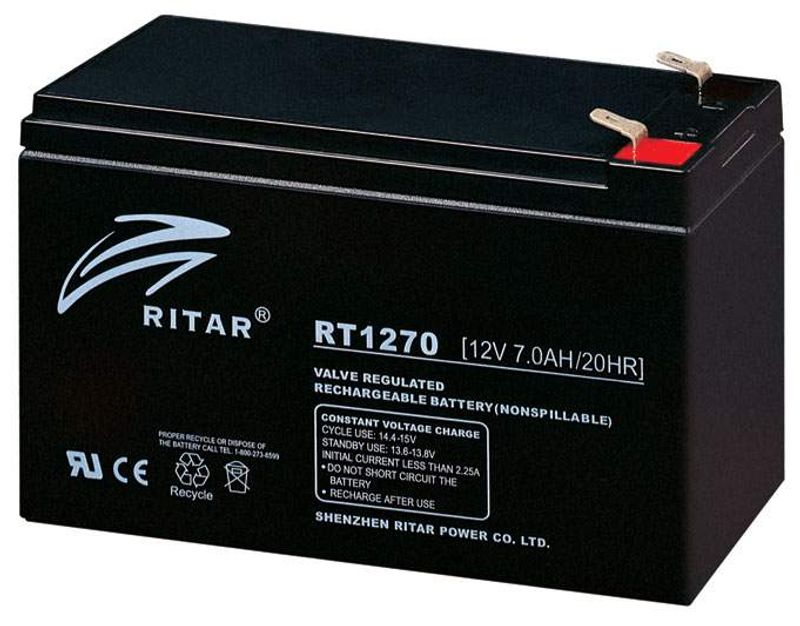 RITAR AGM Batteri 12V 7AH (151x65x94mm) F1