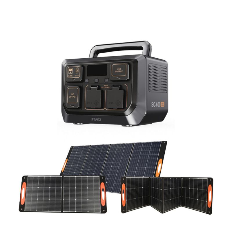 SENCI Lithium LPS 512Wh Power Station med 600W (1200W) sinus inverter