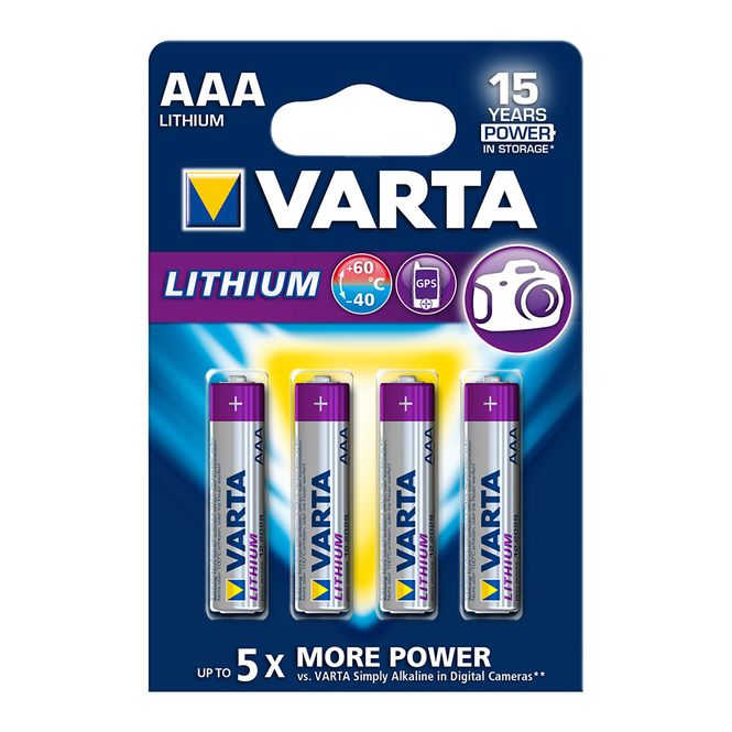 Hovedbilde VARTA Lithium AAA 1,5V 4-pakning