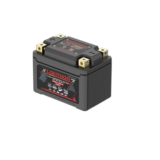 Hovedbilde LOKITHOR Lithium MC Batteri 12V 3Ah - 113x70x85mm - Bluetooth - Heat