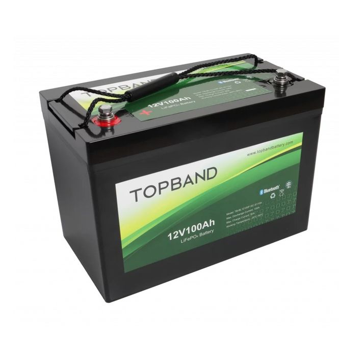 Hovedbilde TOPBAND Lithium HEAT PRO - 12V 100AH - 100A BMS - Bluetooth og Varme (TOP-HEAT100150BS)