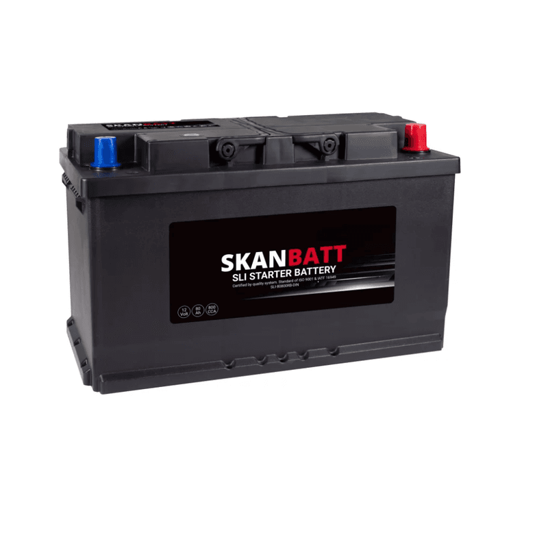 SKANBATT SLI Startbatteri 12V 80AH 800CCA (315x175x175mm) +R