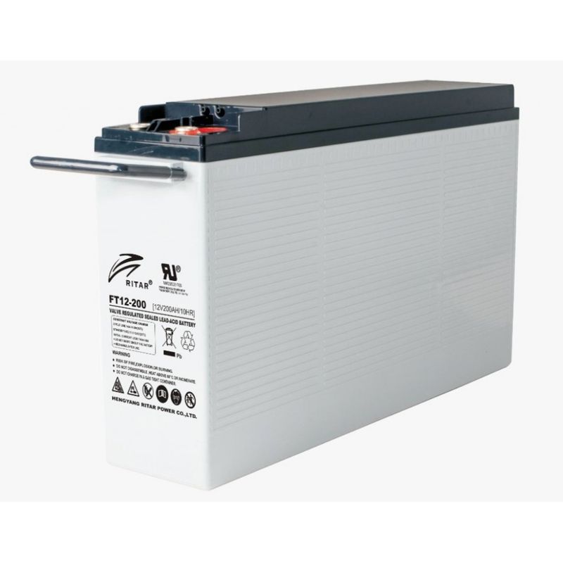 RITAR AGM Batteri 12V 200AH - Frontterminaler