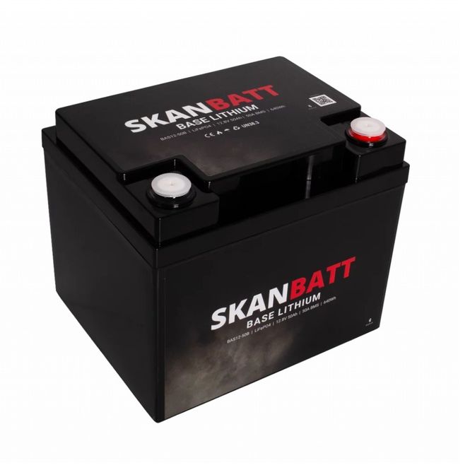 Hovedbilde SKANBATT Base Lithium - 12V 50Ah 50A BMS - 198x166x170mm - Bluetooth
