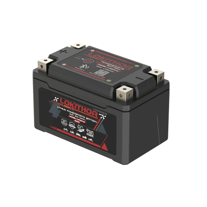 Hovedbilde LOKITHOR Lithium MC Batteri 12V 5Ah - 149x87x93mm - Bluetooth - Heat