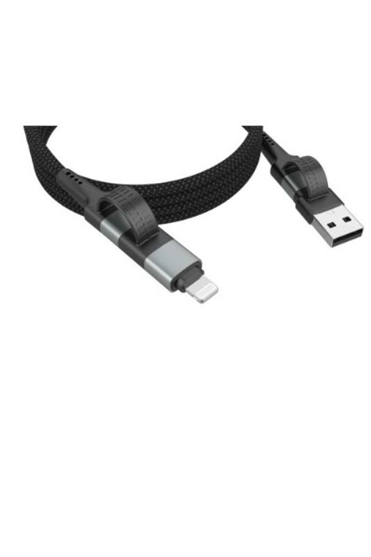 ANSMANN Magnetkabel USB-A eller USB-C til USB-C eller Lightning, 120 cm