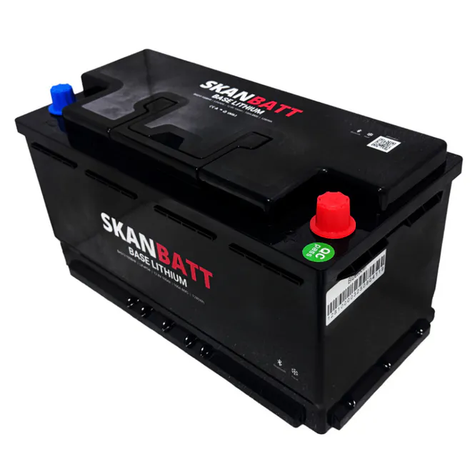 Hovedbilde SKANBATT Base Lithium - 12V 100Ah 100A BMS - 355x175x190mm - Bluetooth - Heat - 3 Års garanti - Bobil