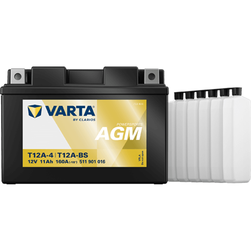  VARTA YT12A-BS AGM MC Batteri 12V 11AH 160CCA (150x88x105mm) +v