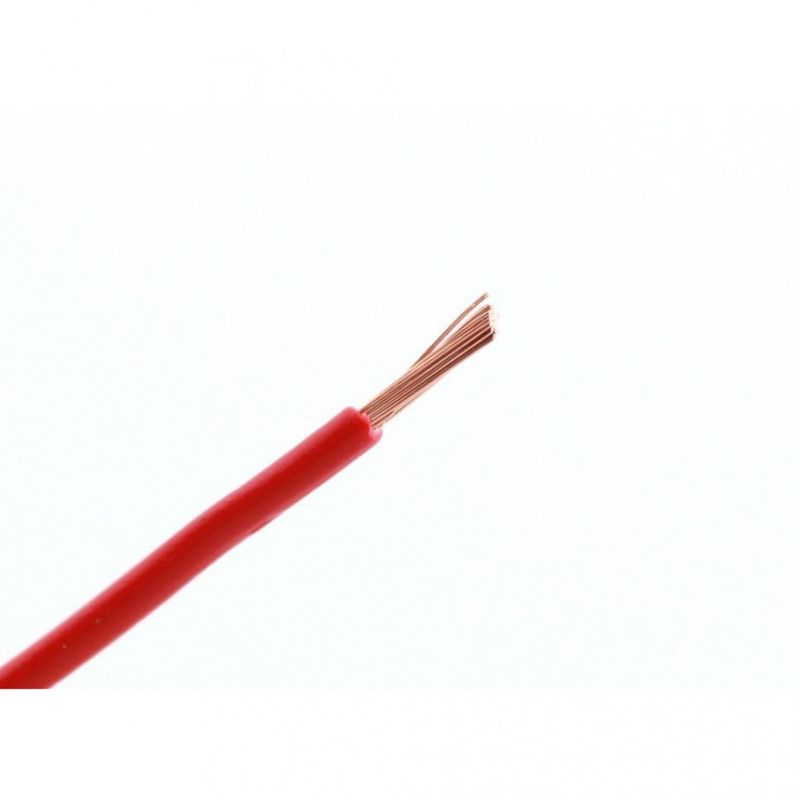Enkeltkabel 6mm2 rød - 5 Meter