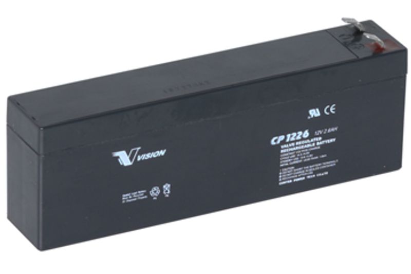 VISION CP1226 / LEADER CT2,6 AGM Batteri 12V 2,6AH