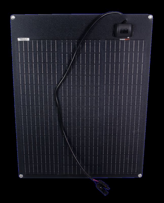 SKANBATT Fleksibelt Solcellepanel 55W - ETFE - 540x680x3mm