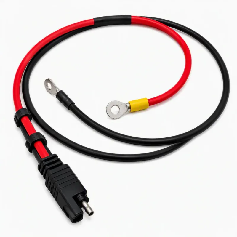 Batterikabel 2x5mm2 m/ SAE+8mm 150cm (SAE pin -)55259
