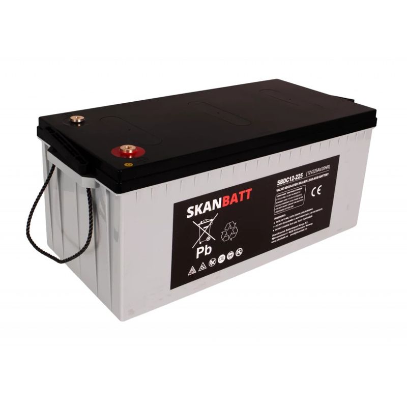 RITAR AGM Deep Cycle Batteri 12V 225AH (522x240x219mm) 
