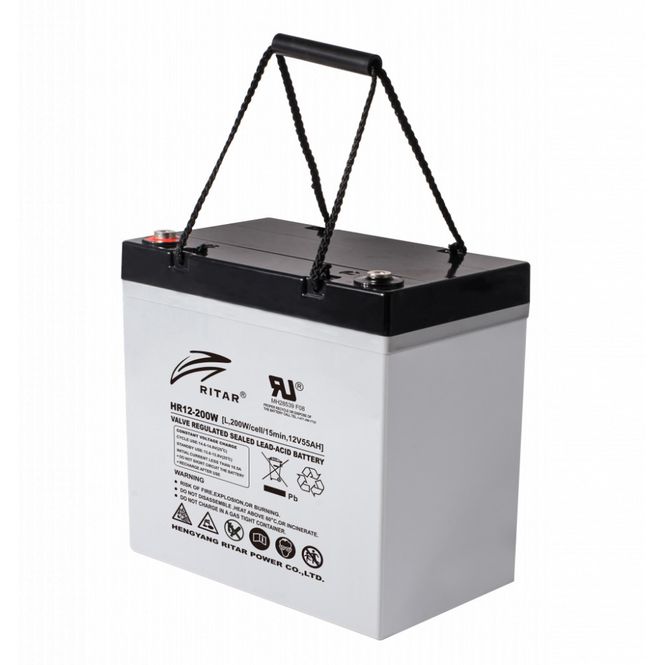 Hovedbilde RITAR High Rate AGM Batteri 12V 55AH (229x138x216mm) M6