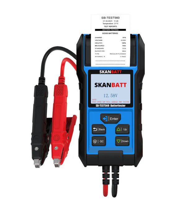 Hovedbilde SKANBATT Elektronisk Batteritester med skriver - PRO
