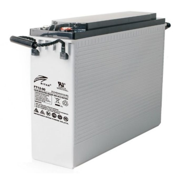 Hovedbilde RITAR AGM Batteri 12V 90AH - Frontterminaler