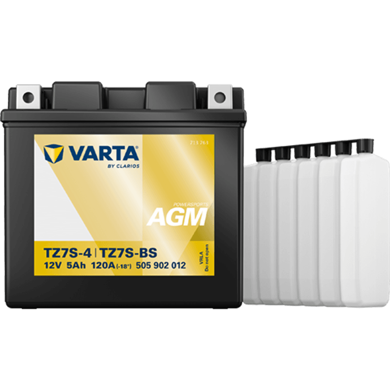  VARTA TTZ7S-BS AGM MC Batteri 12V 5AH 120CCA (113x70x105mm) +hø