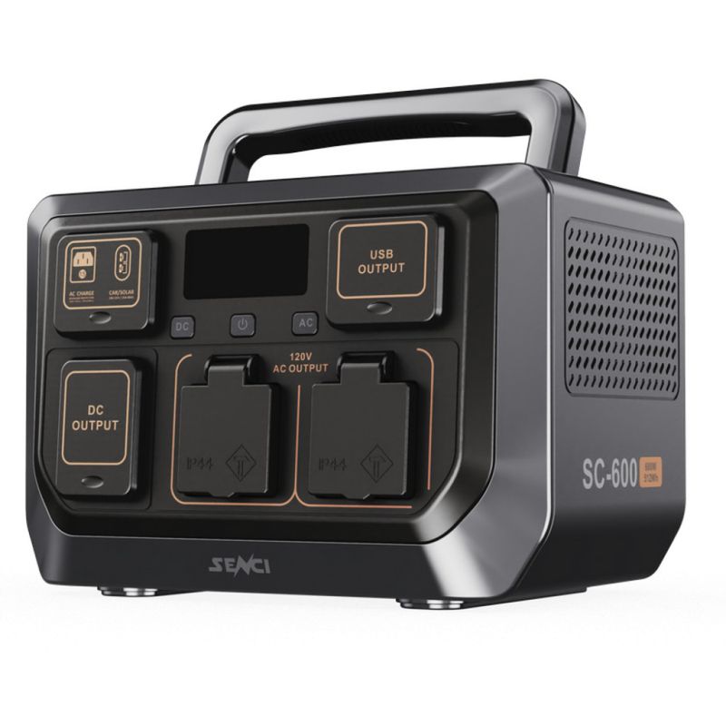 SENCI Lithium LPS 512Wh Power Station med 600W (1200W) sinus inverter