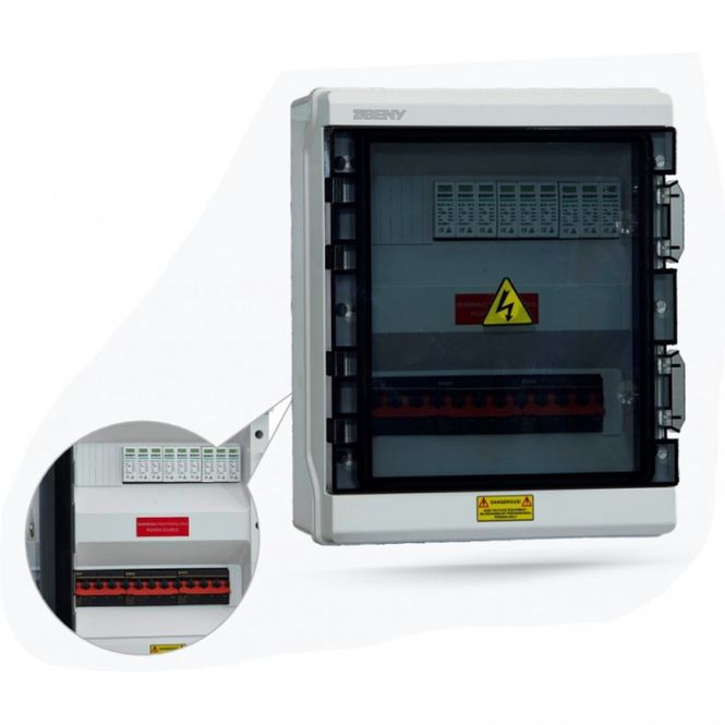 Hovedbilde DC combinerboks - 3 strenger inn og 3 strenger ut